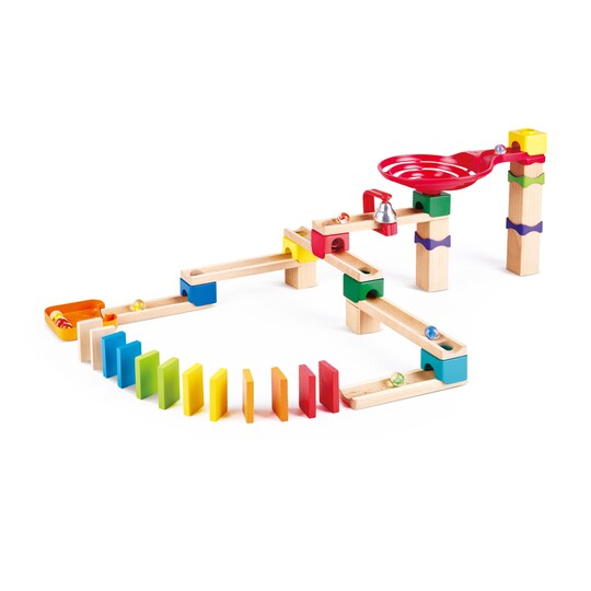 Hape; Hape Marble Run Crazy Rollers Wood Building Racetrack, 50 Pieces; Category:Science Kits; Image:1